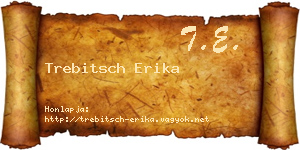 Trebitsch Erika névjegykártya